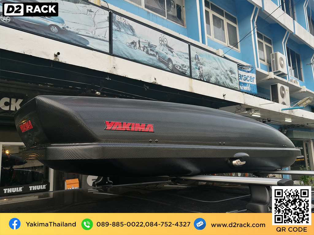 กล่องติดหลังคา thule มือสอง YAKIMA Skybox 16 กล่องสัมภาระบนหลังคา กล่องบนหลังคา กล่องติดหลังคา : ผลงานติดตั้ง กล่องหลังคารถยนต์ roof box Toyota Alphard อัลพาร์ด