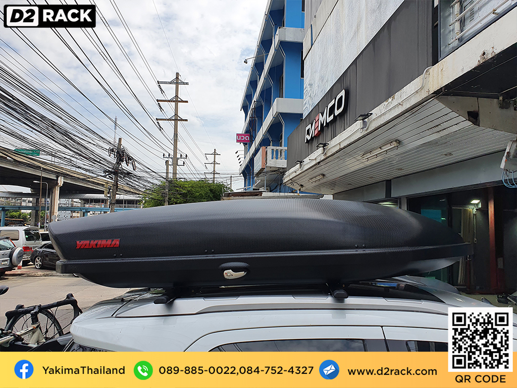 กล่องติดหลังคามือสอง YAKIMA Skybox 21 กล่องสัมภาระบนหลังคา กล่องบนหลังคา กล่องติดหลังคา : ผลงานติดตั้ง กล่องหลังคารถยนต์ roof box Ford Ecosport อีโค่สปอร์ต