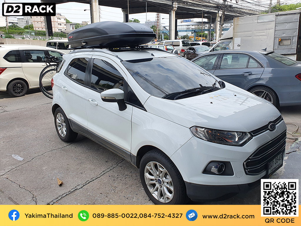 กล่องติดหลังคามือสอง YAKIMA Skybox 21 roof box กล่องสัมภาระบนหลังคา เชียงกง กล่องสัมภาระบนหลังคา มือสอง : ผลงานติดตั้ง กล่องหลังคารถยนต์ roof box Ford Ecosport อีโค่สปอร์ต