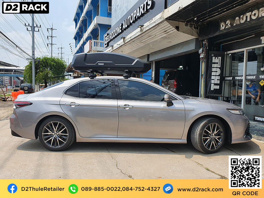 กล่องติดหลังคา มือสอง THULE Force XT M roof box กล่องสัมภาระบนหลังคา เชียงกง กล่องสัมภาระบนหลังคา มือสอง : ผลงานติดตั้ง กล่องหลังคารถยนต์ roof box Toyota Camry โตโยต้า คัมรี่