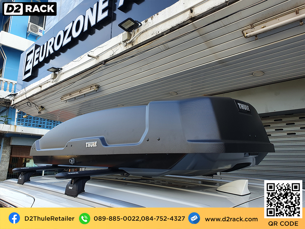 กล่องติดหลังคา มือสอง THULE Force XT XL กล่องสัมภาระบนหลังคา กล่องบนหลังคา กล่องติดหลังคา : ผลงานติดตั้ง กล่องหลังคารถยนต์ roof box KIA Carnival เกีย คาร์นิวัล