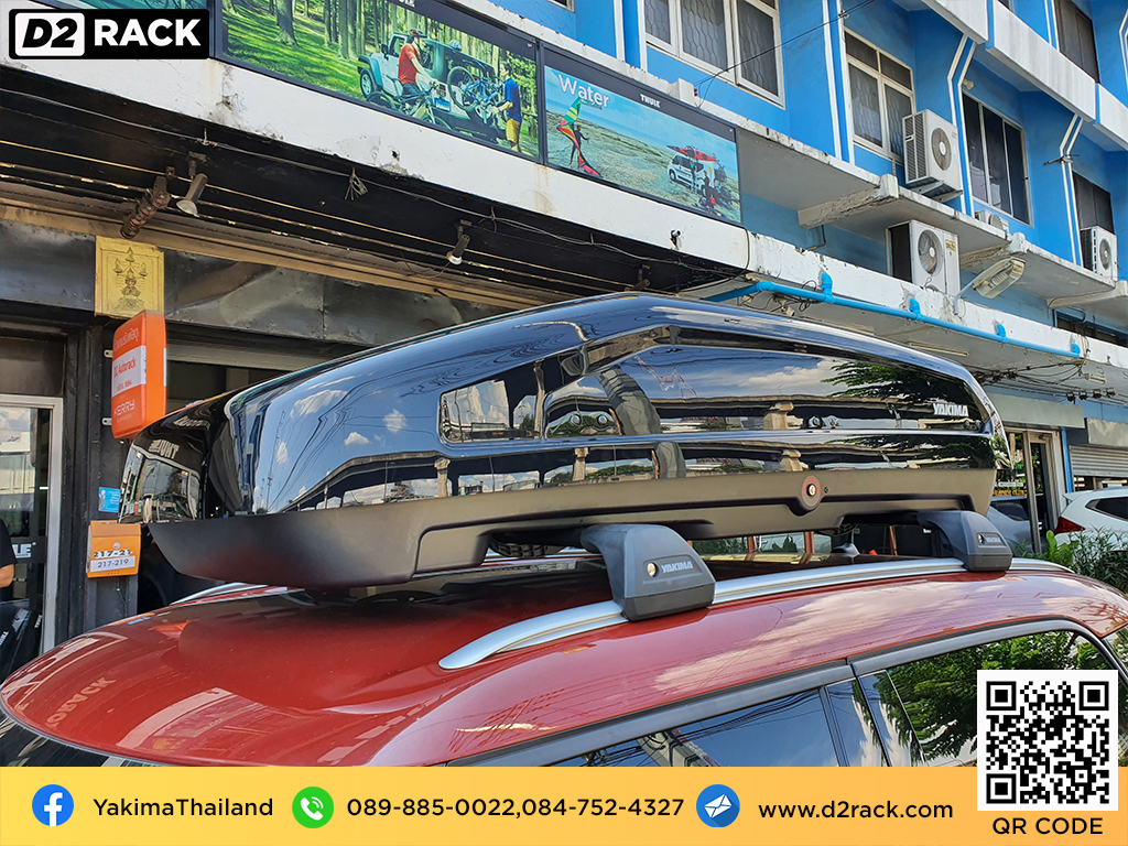 กล่องติดหลังคารถ YAKIMA Easytrip 400 roof box ราคาถูก ที่วางของบนหลังคา กล่องหลังคารถ : ผลงานติดตั้ง กล่องหลังคารถยนต์ roof box Mini Countryman มินิ คันทรี่แมน
