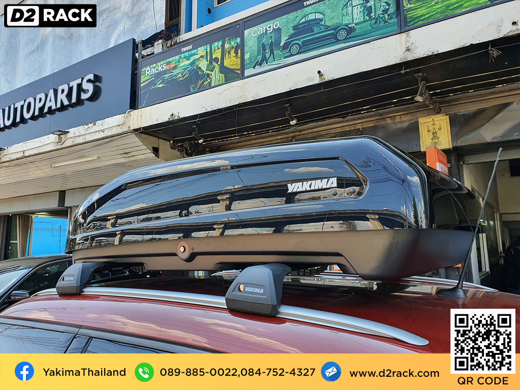 กล่องติดหลังคา มือสอง YAKIMA Easytrip 400 กล่องสัมภาระบนหลังคา กล่องบนหลังคา กล่องติดหลังคา : ผลงานติดตั้ง กล่องหลังคารถยนต์ roof box Mini Countryman มินิ คันทรี่แมน