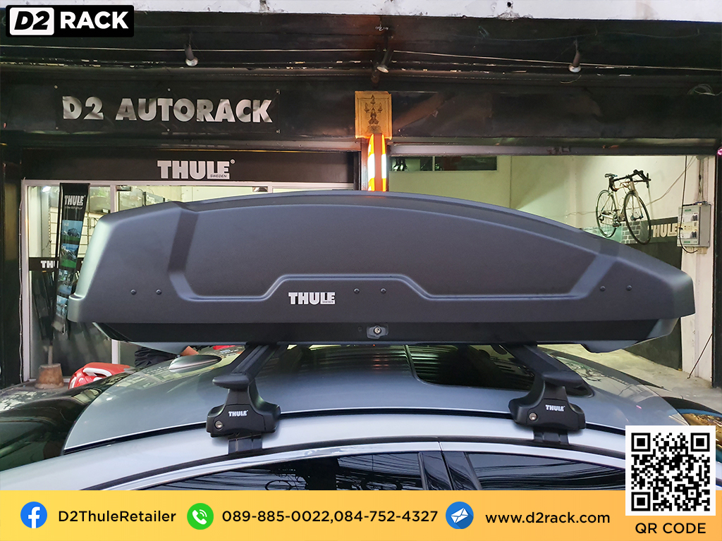 ขาย roofbox thule Force XT M ที่วางของบนหลังคา กล่องสัมภาระบนหลังคา กล่องเก็บของติดรถยนต์ : ผลงานติดตั้ง กล่องหลังคารถยนต์ roof box Jaguar XF จากัวร์ เอ็กซ์เอฟ