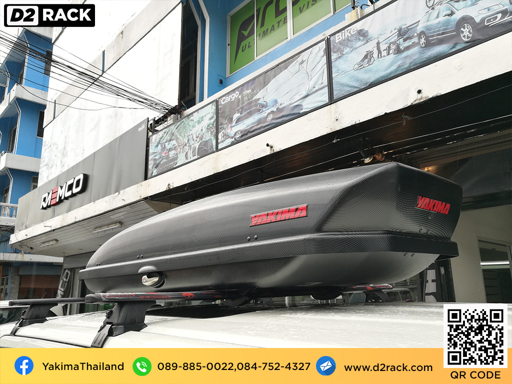 กล่องอเนกประสงค์บนหลังคารถ YAKIMA SkyBox 21 กล่องสัมภาระบนหลังคา กล่องบนหลังคา กล่องอเนกประสงค์บนหลังคารถ : ผลงานติดตั้ง กล่องหลังคารถยนต์ roof box Toyota Alphard อัลพาร์ด