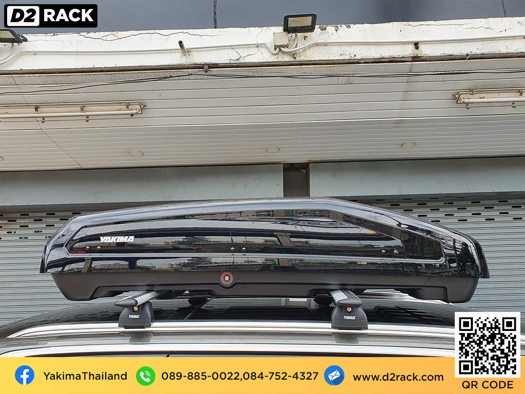 ขาย roofbox YAKIMA Easytrip 470 ที่วางของบนหลังคา กล่องสัมภาระบนหลังคา กล่องเก็บของติดรถยนต์ : ผลงานติดตั้ง กล่องหลังคารถยนต์ roof box Peugeot 5008 เปอโยต์