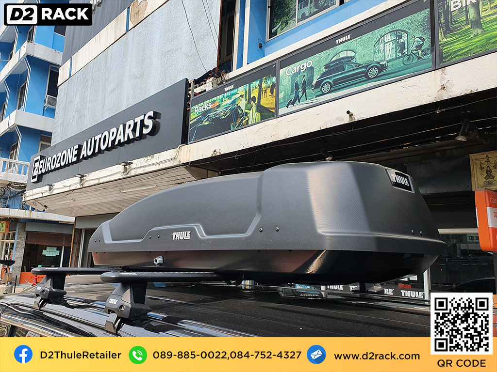 กล่องติดหลังคา thule มือสอง thule Force XT L กล่องสัมภาระบนหลังคา กล่องบนหลังคา กล่องติดหลังคา : ผลงานติดตั้ง กล่องหลังคารถยนต์ roof box Toyota Alphard อัลพาร์ด