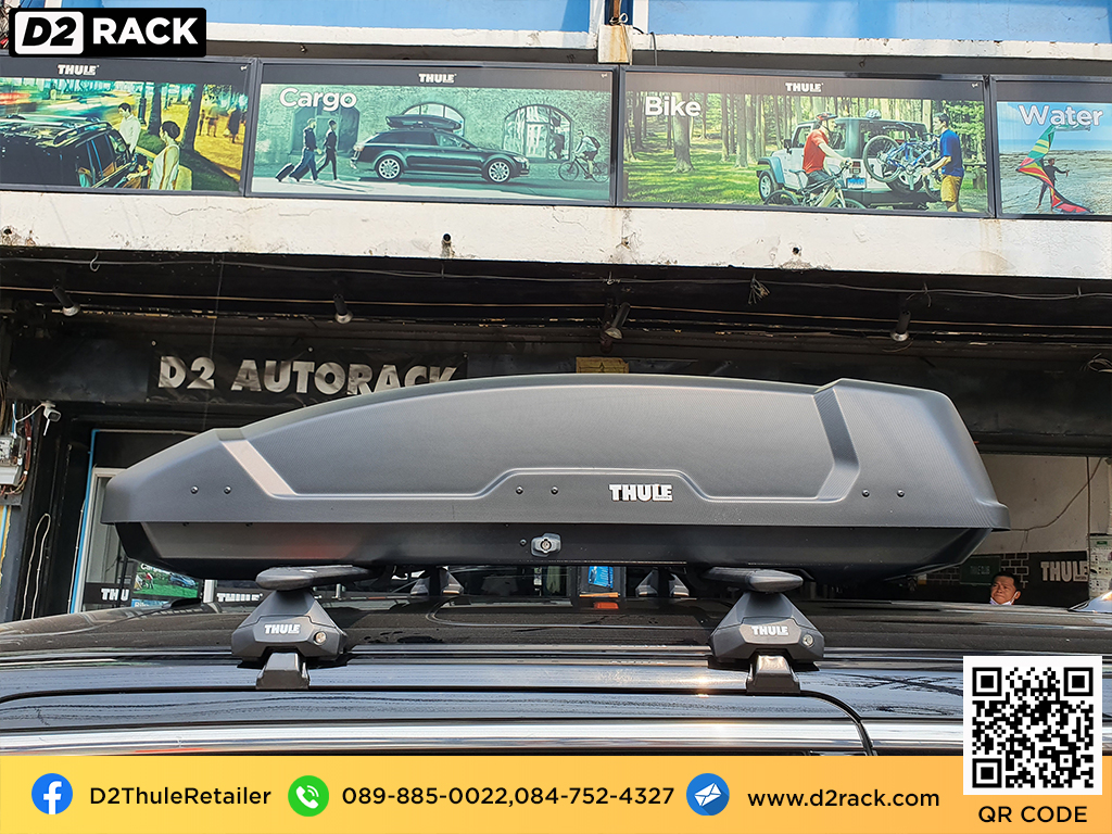 ขาย roofbox thule Force XT L ที่วางของบนหลังคา กล่องสัมภาระบนหลังคา กล่องเก็บของติดรถยนต์ : ผลงานติดตั้ง กล่องหลังคารถยนต์ roof box Toyota Alphard อัลพาร์ด