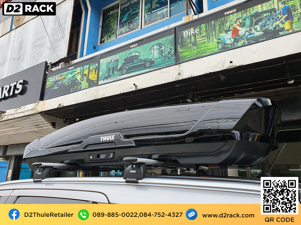กล่องเก็บของติดรถยนต์ THULE Motion XT XL กล่องวางของบนหลังคา กล่องRoofBox : ผลงานติดตั้ง กล่องหลังคารถยนต์ roof box Ford Everest เอเวอเรสต์