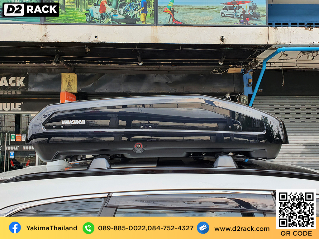 กล่องบนหลังคา YAKIMA Easytrip 400 ที่วางของบนหลังคา กล่องสัมภาระบนหลังคา มือสอง กล่องสัมภาระบนหลังคา : ผลงานติดตั้ง กล่องหลังคารถยนต์ roof box Honda CRV G5 ฮอนด้า ซีอาร์วี