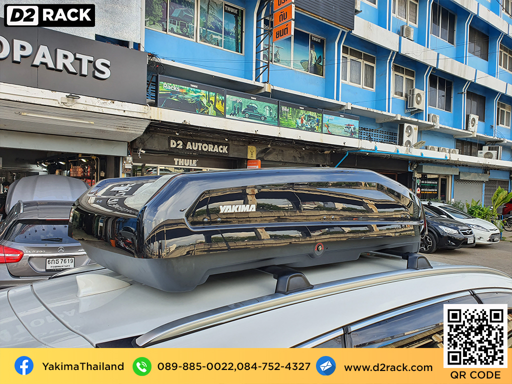 กล่องวางของบนหลังคา YAKIMA Easytrip 400 กล่องบนหลังคา กล่อง RoofBox กล่องหลังคารถ : ผลงานติดตั้ง กล่องหลังคารถยนต์ roof box Honda CRV G5 ฮอนด้า ซีอาร์วี