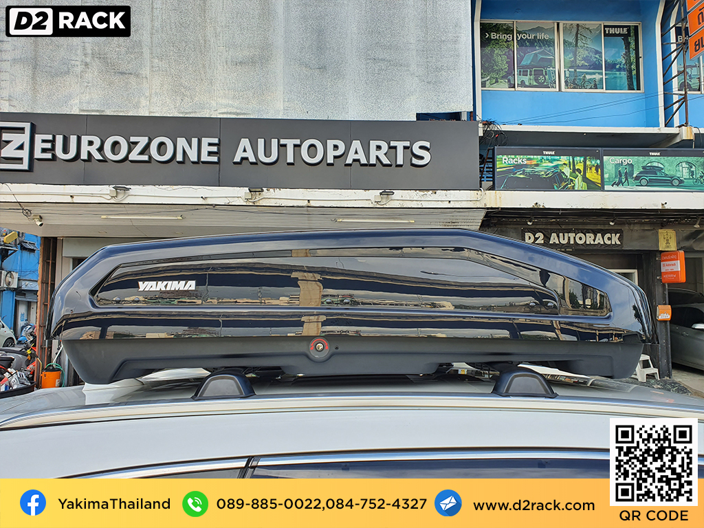 กล่องติดหลังคา มือสอง YAKIMA Easytrip 400 กล่องสัมภาระบนหลังคา กล่องบนหลังคา กล่องติดหลังคา : ผลงานติดตั้ง กล่องหลังคารถยนต์ roof box Honda CRV G5 ฮอนด้า ซีอาร์วี