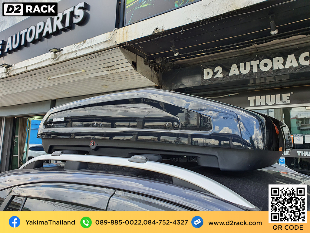 กล่องหลังคารถ YAKIMA Easytrip 400 กล่องติดหลังคามือสอง กล่องเก็บของติดรถยนต์ คานขวาง : ผลงานติดตั้ง กล่องหลังคารถยนต์ roof box Subaru XV ซูบารุ เอ็กซ์วี