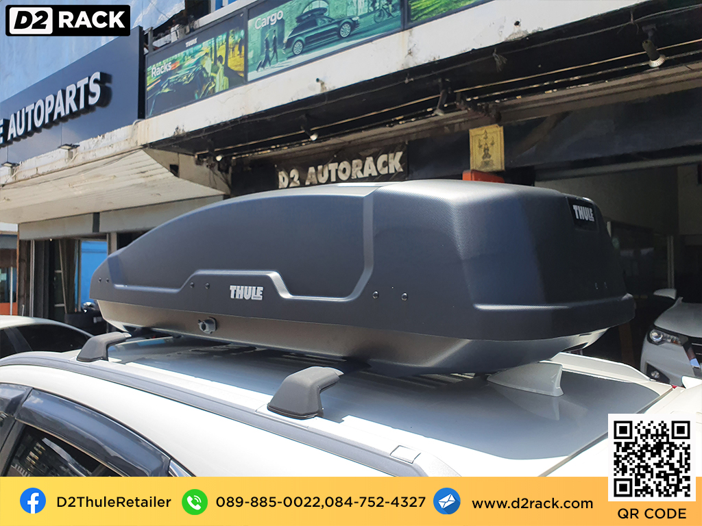 thule roofbox กล่องสัมภาระบนหลังคา thule Force XT M กล่องอเนกประสงค์บนหลังคารถ บนหลังคารถมือสอง : ผลงานติดตั้ง กล่องหลังคารถยนต์ roof box Honda CRV G4 ซีอาร์วี