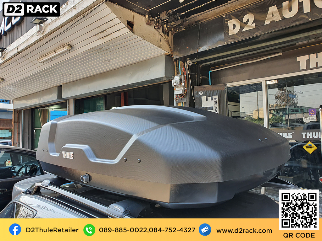 กล่องติดหลังคารถ THULE Force XT S roof box ราคาถูก ที่วางของบนหลังคา กล่องหลังคารถ : ผลงานติดตั้ง กล่องหลังคารถยนต์ roof box Subaru Impreza ซูบารุ อิมเพรสซ่า