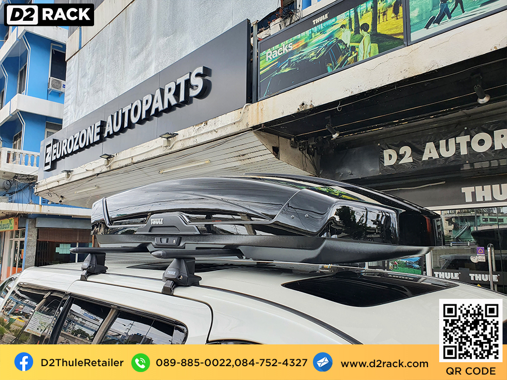 กล่องติดหลังคาคารถ thule Motion XT XXL roof box ราคาถูก ที่วางของบนหลังคา กล่องหลังคารถ : ผลงานติดตั้ง กล่องหลังคารถยนต์ roof box Toyota Alphard โตโยต้า อัลพาร์ด