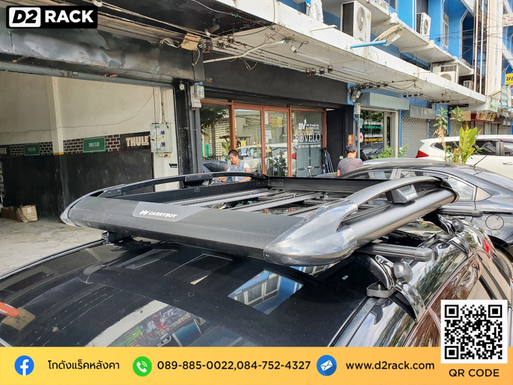 Mazda CX-3 ติดตั้ง แร็คเก็บสัมภาระบนหลังคา CARRYBOY Roofrack รุ่น CB550N 100x120 cm