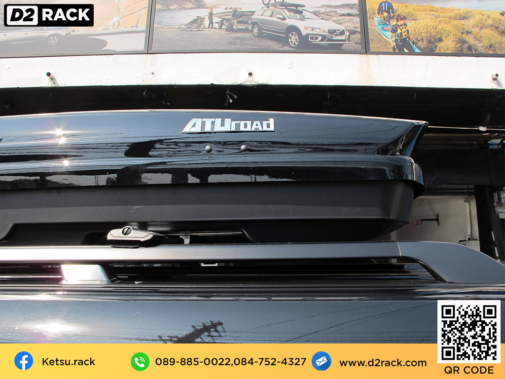 ขาย roofbox KETSU L ที่วางของบนหลังคา กล่องสัมภาระบนหลังคา กล่องเก็บของติดรถยนต์ : ผลงานติดตั้ง กล่องหลังคารถยนต์ roof box Mitsubishi Pajero 08-14 ปาเจโร่