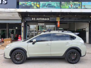 แร็คติดหลังคารถ Thule Roof Rail รุ่น Evo ประกอบด้วย ชุดขาจับแร็ค thule 7104 + ชุดคานขวาง thule wingbar evo + ชุด kit แร็คหลังคาthuleมือสอง ติดตั้งแร็คหลังคา ทูเล่ แร็คหลังคาเหล็ก