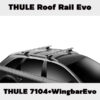 แร็คหลังคาTHULE 7104 Roof Rail Evo+คานขวางWingbar+ชุดKit-A1