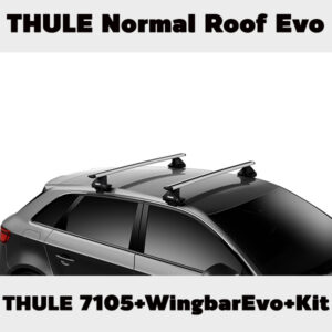 แร็คหลังคาTHULE 7105 Normal Roof Evo+คานขวางWingbar+ชุดKit-A1