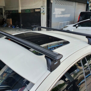 คานแร็คหลังคา THULE Fix Point ประกอบด้วย thule 753 + ชุดคานขวาง thule wingbar + ชุด kit แร็คหลังคามือสอง โรบาร์หลังคา วีอาร์เค ร้านขายแร็คหลังคามือสอง