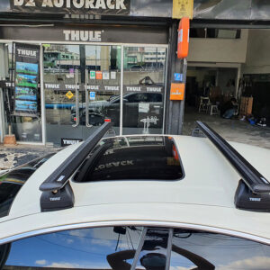 แร็คหลังคา THULE Fix Point ประกอบด้วย thule 753 + ชุดคานขวาง thule wingbar + ชุด kit ขายึดแร็คหลังคามือสอง แร็คหลังคาเก๋ง วีอาร์เค thuleแร็คหลังคา