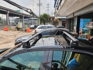 แร็คหลังคากระบะ4ประตู THULE Fix Point ประกอบด้วย thule 753 + ชุดคานขวาง thule wingbar + ชุด kit คานแร็คหลังคามือสอง แร็คหลังคามือสองthule