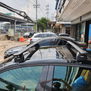 แร็คหลังคากระบะ4ประตู THULE Fix Point ประกอบด้วย thule 753 + ชุดคานขวาง thule wingbar + ชุด kit คานแร็คหลังคามือสอง แร็คหลังคามือสองthule