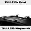 แร็คหลังคาTHULE753Fxipoint+คานขวางWingbar+ชุดKit-A5