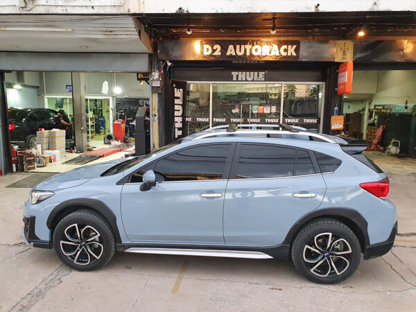 แร็คหลังคา YAKIMA Roof Rail รุ่น Flush Bar FR01 ประกอบด้วย ชุดขาจับแร็ค YAKIMA + ชุดคานขวางครบชุด แร็คหลังคามือสอง แร็คหลังคากระบะ ยากิมา roofrackbar ติดหลังคารถยนต์