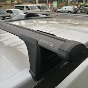 แร็คหลังคารถเก๋งมือสอง YAKIMA Fix Point รุ่น Through Bar FP02 ประกอบด้วย ชุดขาจับแร็ค YAKIMA + ชุดคานขวาง ครบชุด แร็คหลังคาTHULE  แร็คหลังคารถเก๋งราคา ยากิมา ร้านแร็คหลังคา