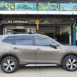 แร็คหลังคารถ YAKIMA Roof Rail รุ่น Through Bar FR02 ประกอบด้วย ชุดขาจับแร็ค YAKIMA + ชุดคานขวางครบชุด ขายแร็คหลังคามือสอง2012 ขาจับแร็คหลังคารถเก๋ง เอสซีอาร์ ตะแกรงหลังคารถ