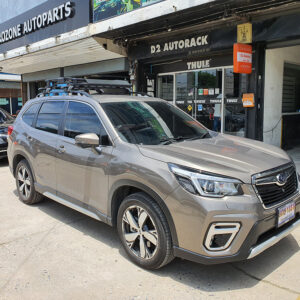 แร็คหลังคามือสองราคาถูก YAKIMA Roof Rail รุ่น Through Bar FR02 ประกอบด้วย ชุดขาจับแร็ค YAKIMA + ชุดคานขวางครบชุด แร็คหลังคา แร็คหลังคาจักรยาน เอสซีอาร์ ชุดขายึดคาน