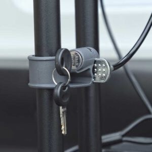 แร็คจับจักรยาน BuzzRack Racer 2 มาพร้อม ชุด Lock ป้องกันจักรยาน หาย ด้วยสายเคเบิ้ล Lock
