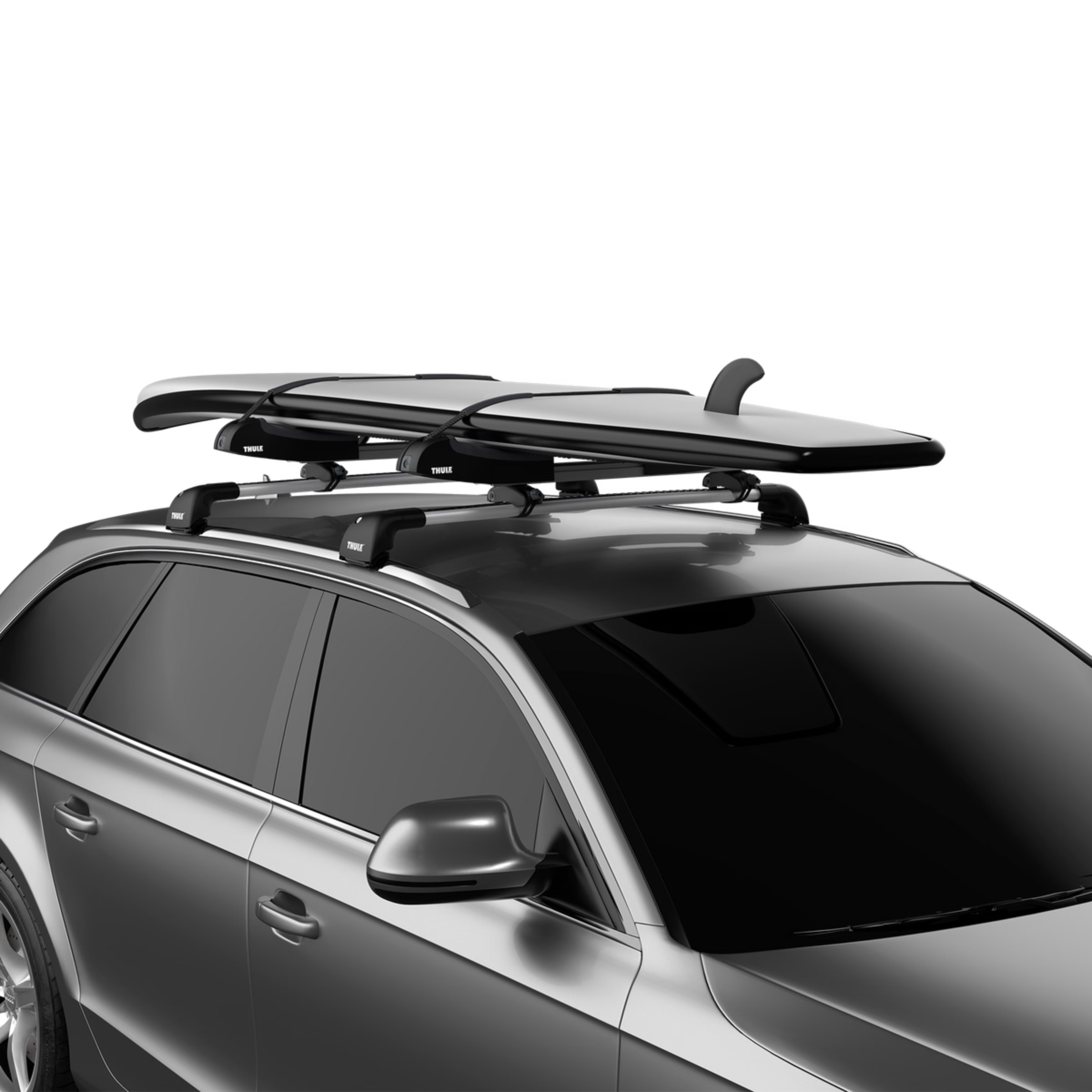 แร็ค THULE SUP Taxi XT 810 เพื่อความปลอดภัยสำหรับSurfboardของคุณ ด้วยจากสายรัดคุณภาพสูง เหมาะสำหรับบรรทุกเซิร์ฟบอร์ด มีลูกบิดสำหรับล็อคที่ใช้งานง่าย