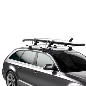 แร็คยึดจับเรือ ยึด SurfBoard THULE Dockgrip 895 มีชุดกันกระแทกที่ยืดหยุ่นซึ่งสอดคล้องกับรูปทรง SurfBoard หลากหลายขนาด