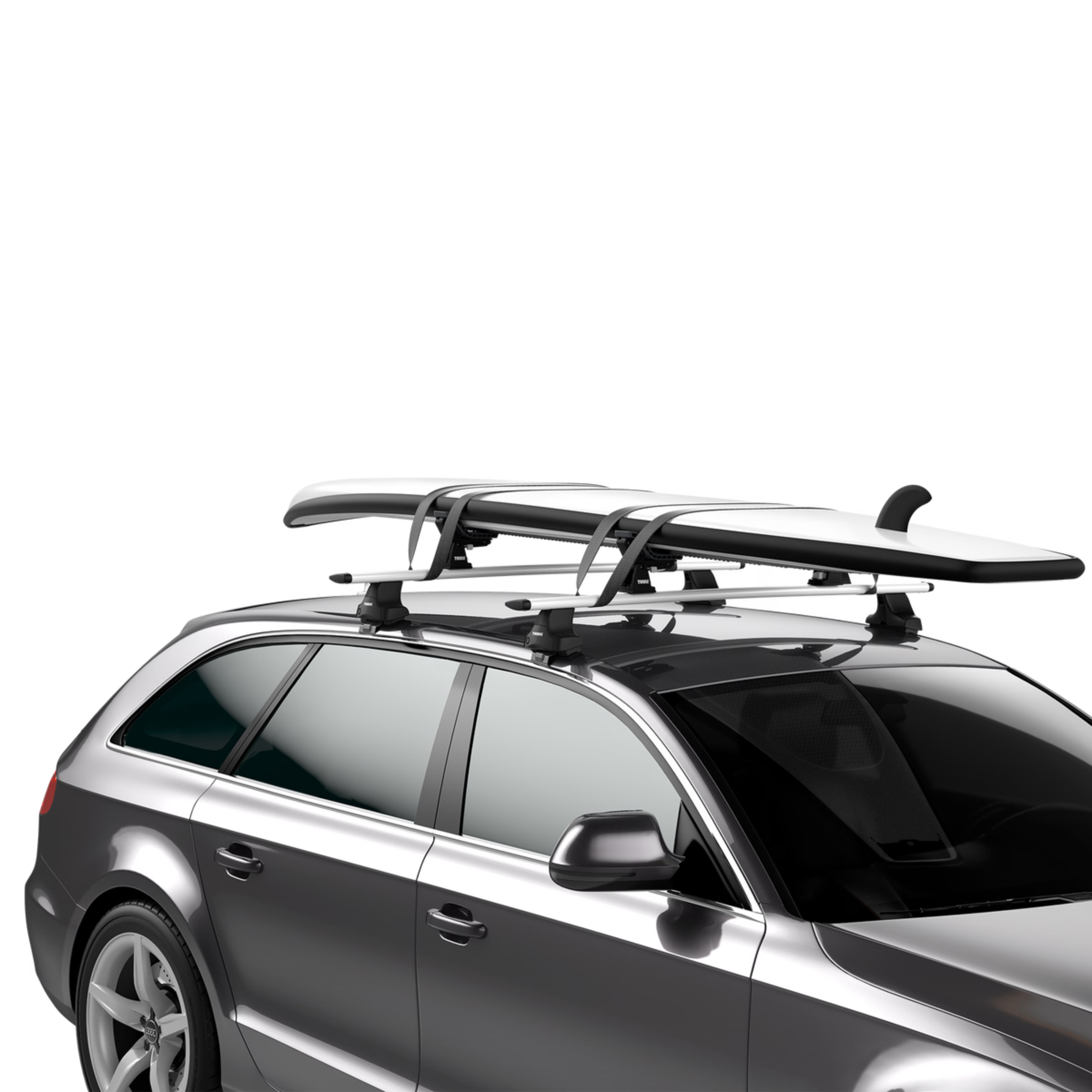 แร็คยึดจับเรือ ยึด SurfBoard THULE Dockgrip 895 มีชุดกันกระแทกที่ยืดหยุ่นซึ่งสอดคล้องกับรูปทรง SurfBoard หลากหลายขนาด