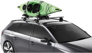 ชุด แร็คสำหรับบรรทุกเรือ THULE Hull-A-Port-XT 848 มีการออกแบบให้ยึดจับได้มั่นคงและประหยัดพื้นที่ ด้วยรูปทรงที่ทำมุมของชั้นวางเรือคายัค