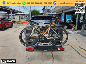 แร็คท้ายรถแขวนจักรยาน THULE Velocompact 924 ติดตั้งกับ Porsche Cayenne แร็คจักรยานทําเอง ติดตั้งแร็คจักรยาน ปอร์เช่ คาเยนน์