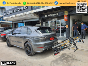 ติดตั้งแร็คจักรยาน THULE Velocompact 924 ติดตั้งกับ Porsche Cayenne rackจักรยานในรถ แร็คจักรยานรถกระบะ ปอร์เช่ คาเยนน์