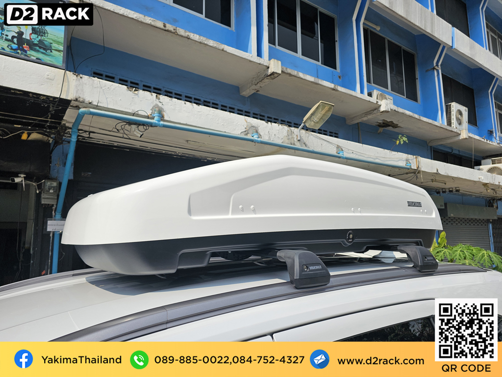 Isuzu Mu-X ติดตั้ง กล่องเก็บสัมภาระบนหลังคา YAKIMA Roofbox รุ่น Easytrip 470L